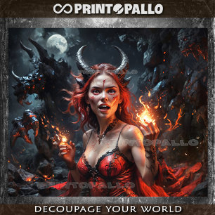 Myth of Lilith the goddess of hell Tissue Paper