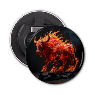 Mythic Fire Bull Bottle Opener