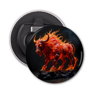 Mythic Fire Bull Bottle Opener