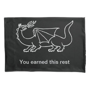 Mythic Rest Dragon Pillow – 'You Earned This Rest Pillowcase
