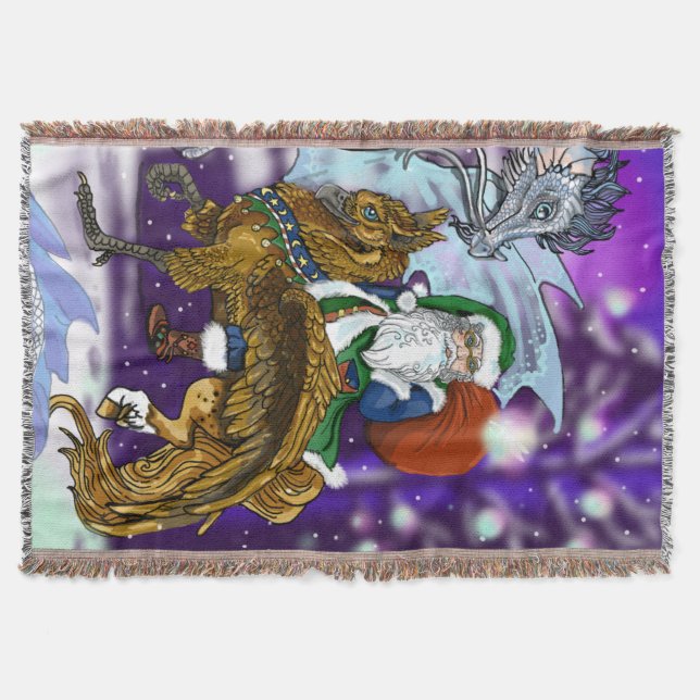 Mythic Santa Throw Blanket (Front)