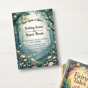 Mythic Woodland Enchanted Forest Fairytale Wedding Acrylic Invitations