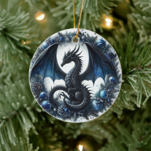 Mythic Wreathkeepers of Winter Ceramic Ornament