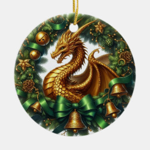 Mythic Wreathkeepers of Winter Ceramic Ornament