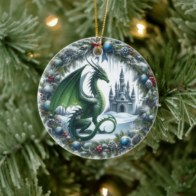 Mythic Wreathkeepers of Winter Ceramic Ornament (Tree)