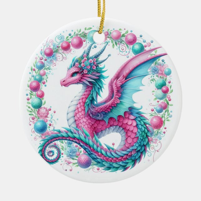 Mythic Wreathkeepers of Winter Ceramic Ornament (Front)