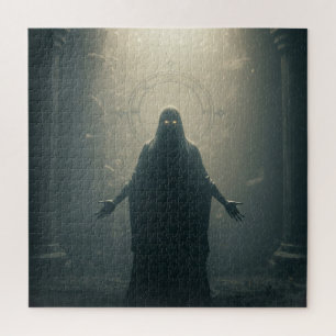 Mythical Ancient Spirit in Dark Temple of Doom Jigsaw Puzzle
