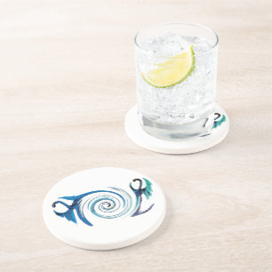 Mythical Animal Blue Dragons Coaster