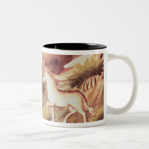 Mythical animals in the wilderness Two-Tone coffee mug
