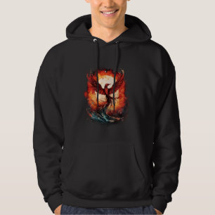 Mythical Bird Fire Phoenix Bird Phoenix Reborn Fir Hoodie