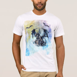 Mythical Black Flying Dragon T-Shirt