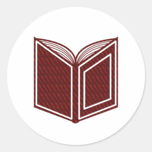 Mythical Book with Crimson Red Dragon Scales Classic Round Sticker