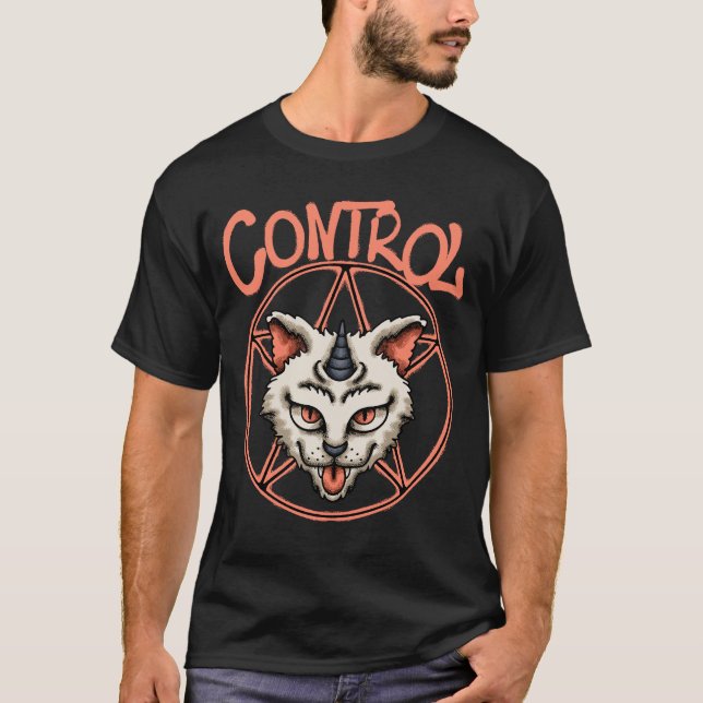 Mythical Cat Head streetwear  T-Shirt (Front)