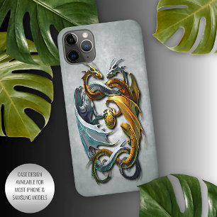 Mythical Celtic Dragons Fantasy Tattoo Art iPhone 11Pro Max Case