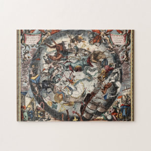 Mythical Constellations Nautical Map Jigsaw Puzzle
