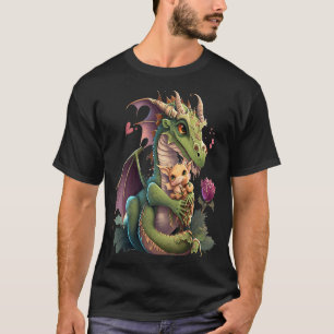 Mythical Creature Fans Dragon Mom Hugging A Child  T-Shirt