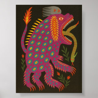 Mythical Creature Folk Art Print