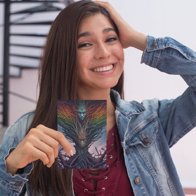 Mythical creature guardian of deep forest postcard (Creator Uploaded)