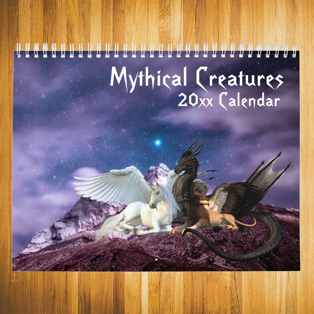 Mythical Creatures Fantasy Unicorn Dragon Mermaid Calendar (Creator Uploaded)