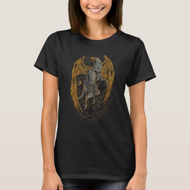 Mythical Creatures - Gryphon Half - Lion Half Eagl T-Shirt (Front)
