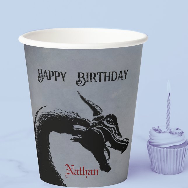 Mythical Dragon Personalised Paper Cups (Creator Uploaded)