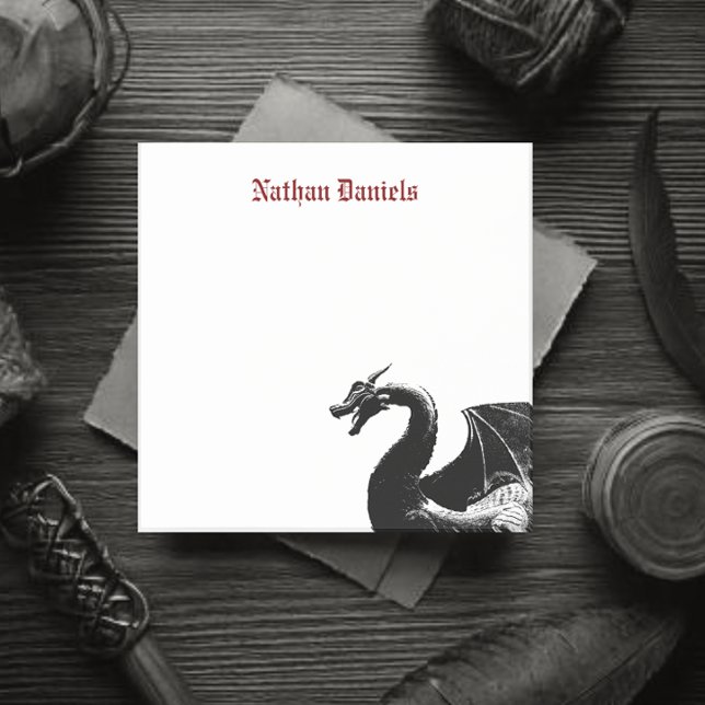 Mythical Dragon Personalised Post-it Notes (Creator Uploaded)