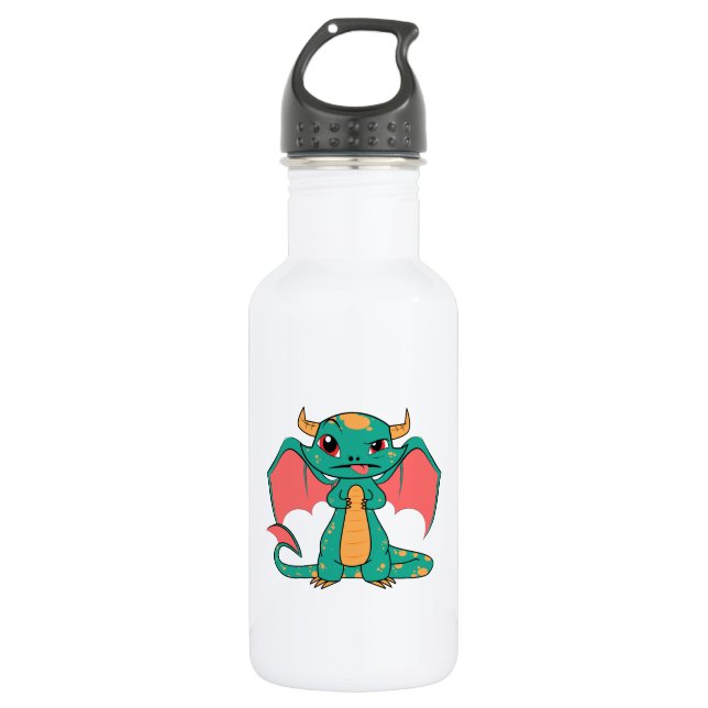 Mythical Dragon with Wings 532 Ml Water Bottle (Front)