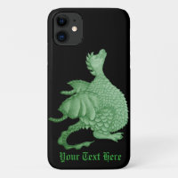 mythical fantasy creature cute green dragon