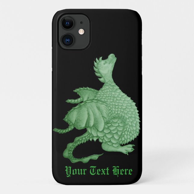 mythical fantasy creature cute green dragon Case-Mate iPhone case (Back)
