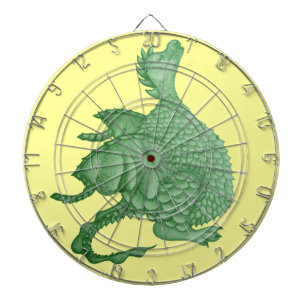 mythical fantasy creature cute green dragon dartboard