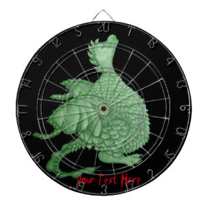mythical fantasy creature cute green dragon dartboard