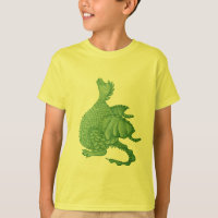 mythical fantasy creature cute green dragon