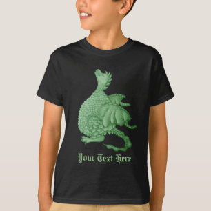 mythical fantasy creature cute green dragon T-Shirt