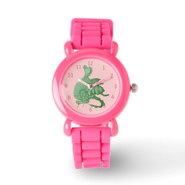 mythical fantasy creature cute green dragon watch (Front)