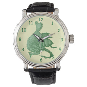 mythical fantasy creature cute green dragon watch