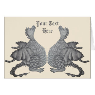 mythical fantasy creature cute grey dragons twins