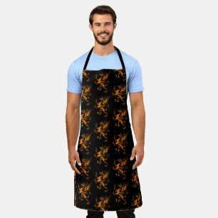 Mythical Fantasy Orange Griffin Apron