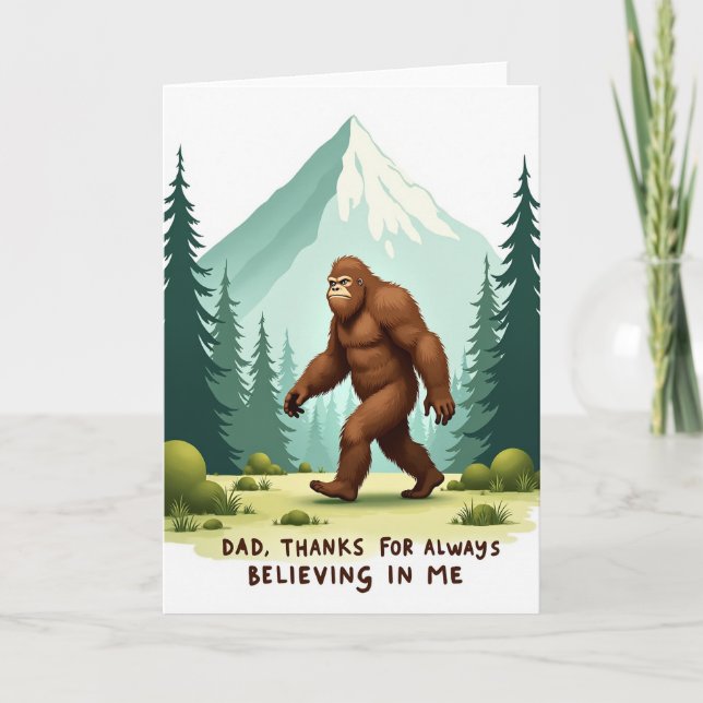 Mythical Fathers Day Scene Card (Front)