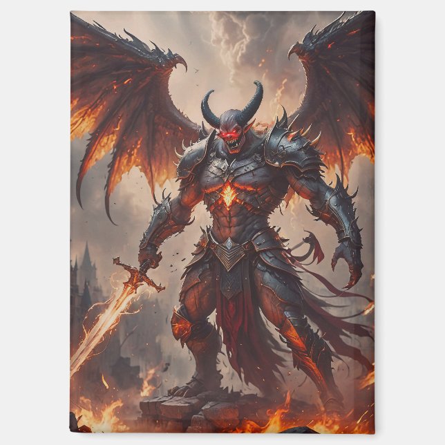 Mythical Fiery Demon Magnet (Front)