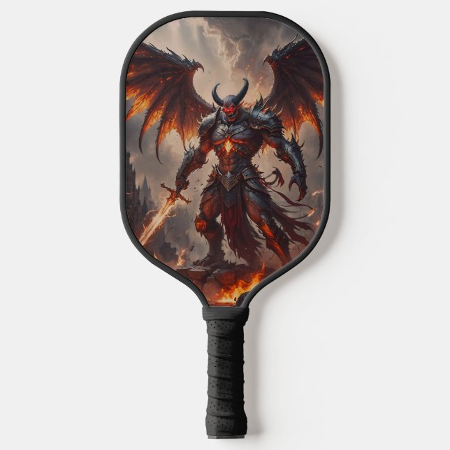 Mythical Fiery Demon Pickleball Paddle (Front)