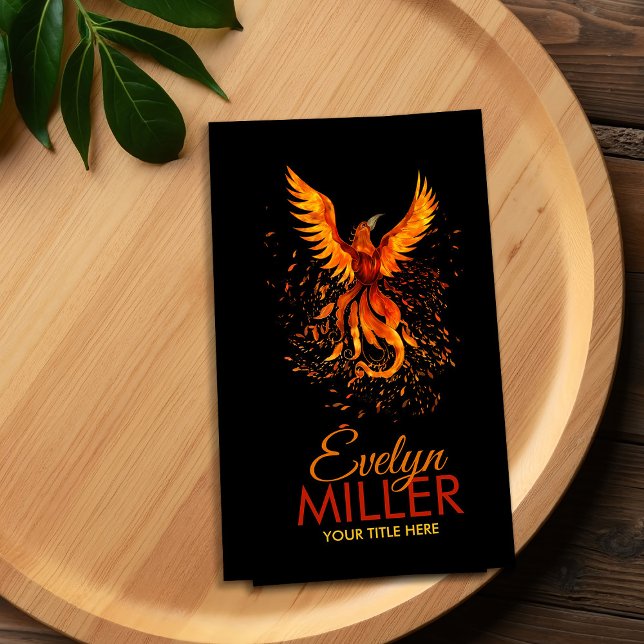 Mythical Fire Rising Phoenix Bird  Business Card (Creator Uploaded)