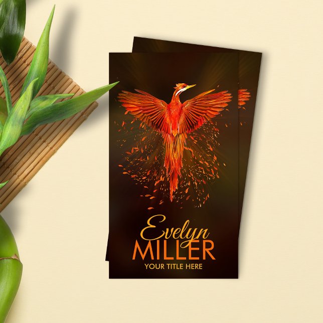 Mythical Fire Rising Phoenix Bird  Business Card (Creator Uploaded)