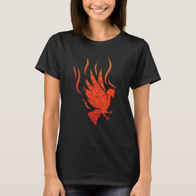 Mythical Firebird Phoenix Fire Flames Legend Bird  T-Shirt (Front)
