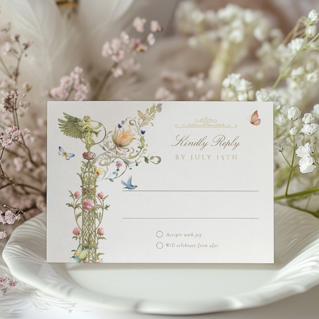 Mythical Garden RSVP Card for Enchanted Wedding (Creator Uploaded)