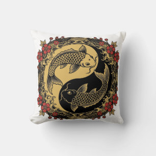 Mythical Imperial Chinese Dragon Relief Round Orna Cushion