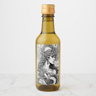 Mythical Ink: Ancient Mythologies Illustrated Wine Label