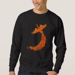 Mythical Legend Flying Phoenix Flames Mythologist Sweatshirt