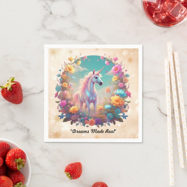 "Mythical Meadow Bliss" Napkin (Insitu)