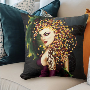 Mythical Medusa Greek Mythology Snake Gorgon Cushion