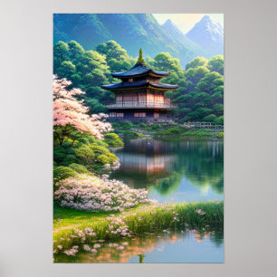 Mythical Oasis in the Forest Poster